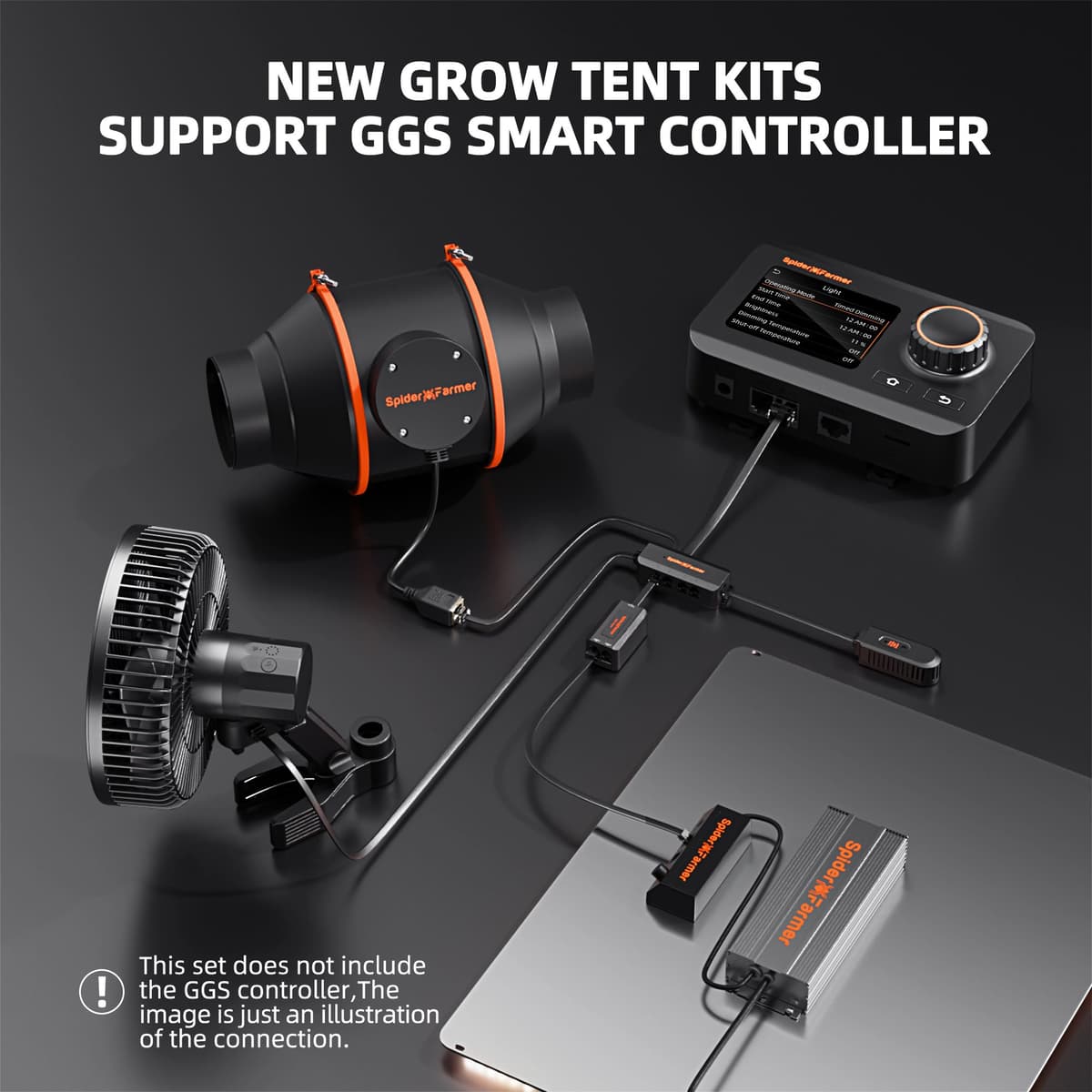 Zestaw Spider Farmer SF4000 301H EVO LED - Kompletna Siatka na Rośliny z Wentylacją - 4