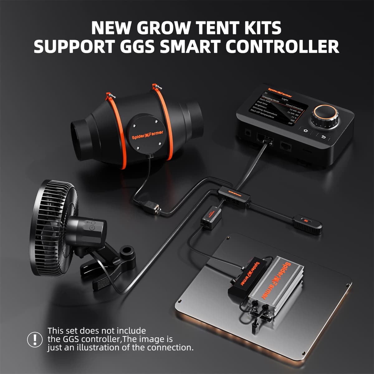 Spider Farmer 70x70x160cm Grow Box Set SF1000 - Complete Indoor Growing Solution - 6