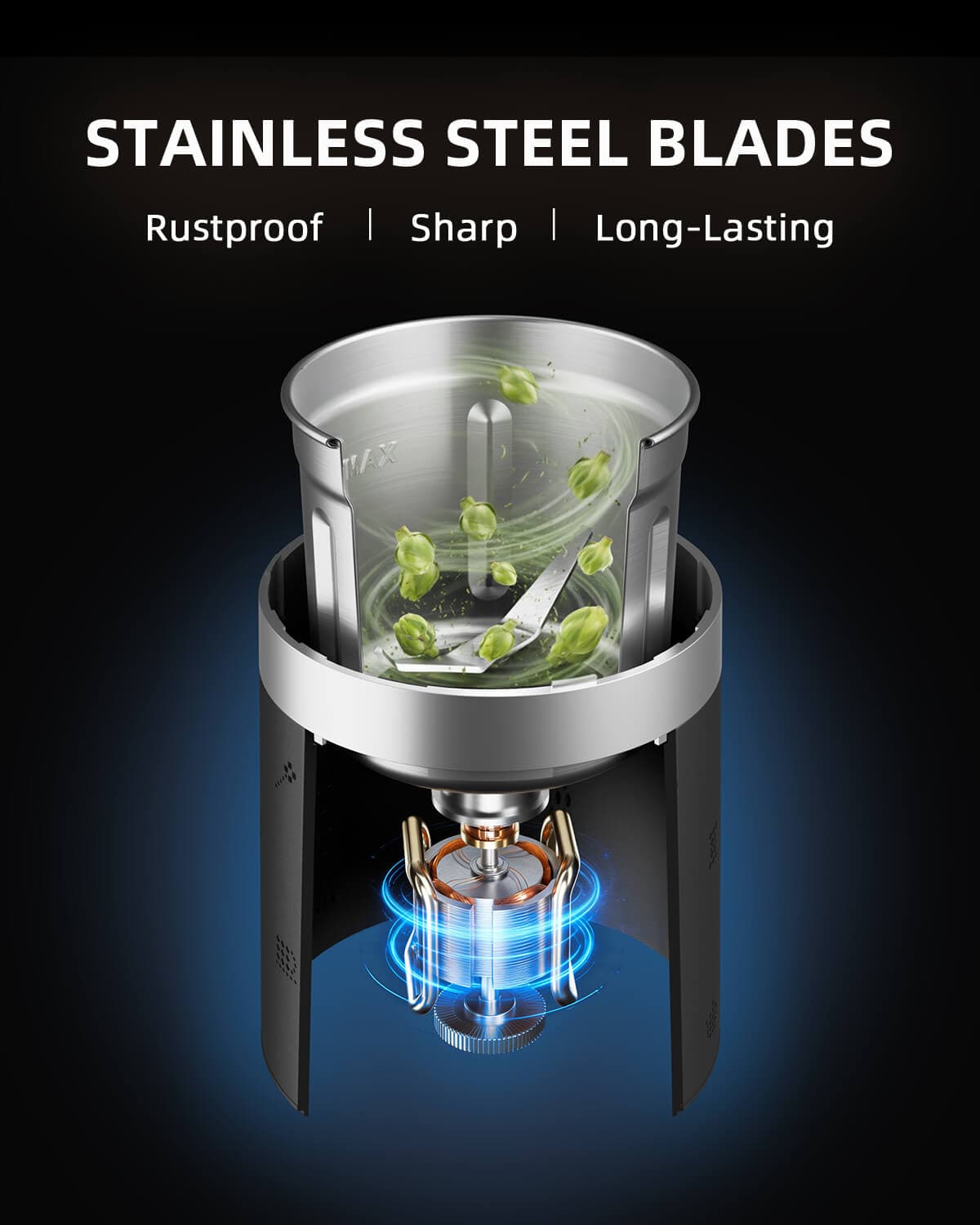 Spider Farmer SF-Grinder-Pro 150W Elektromos Fűszer- és Fűőrlő - Hatékony Őrlés és Könnyű Tisztítás - 3