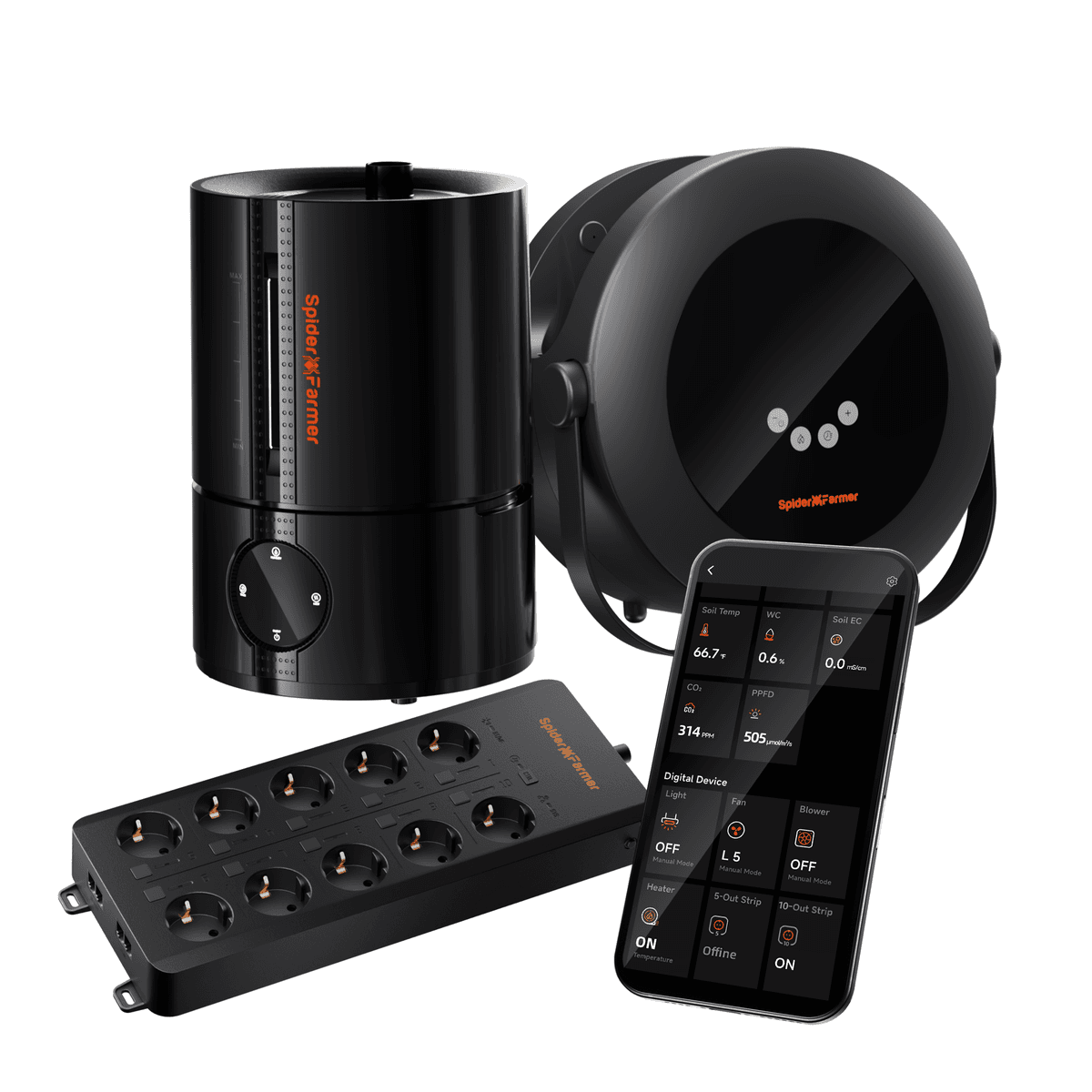 Spider Farmer 5L Höyryttäjä & 540W Lämmityspaketti - Älykäs Ilmastonvalinta - 1