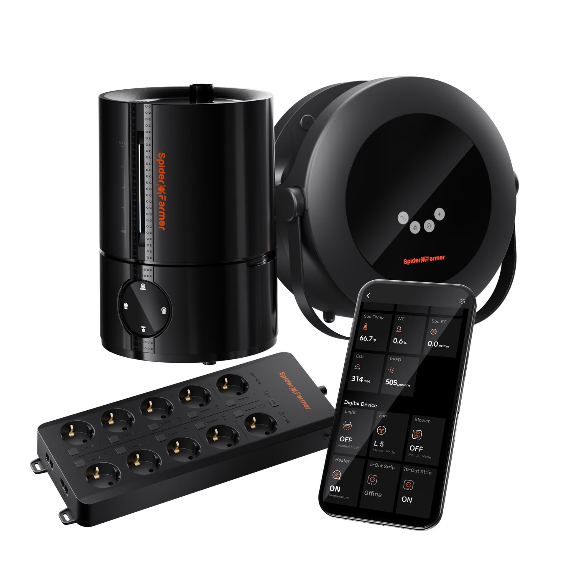 Spider Farmer 5L Humidifier & 540W Heater Bundle - Smart Climate Control