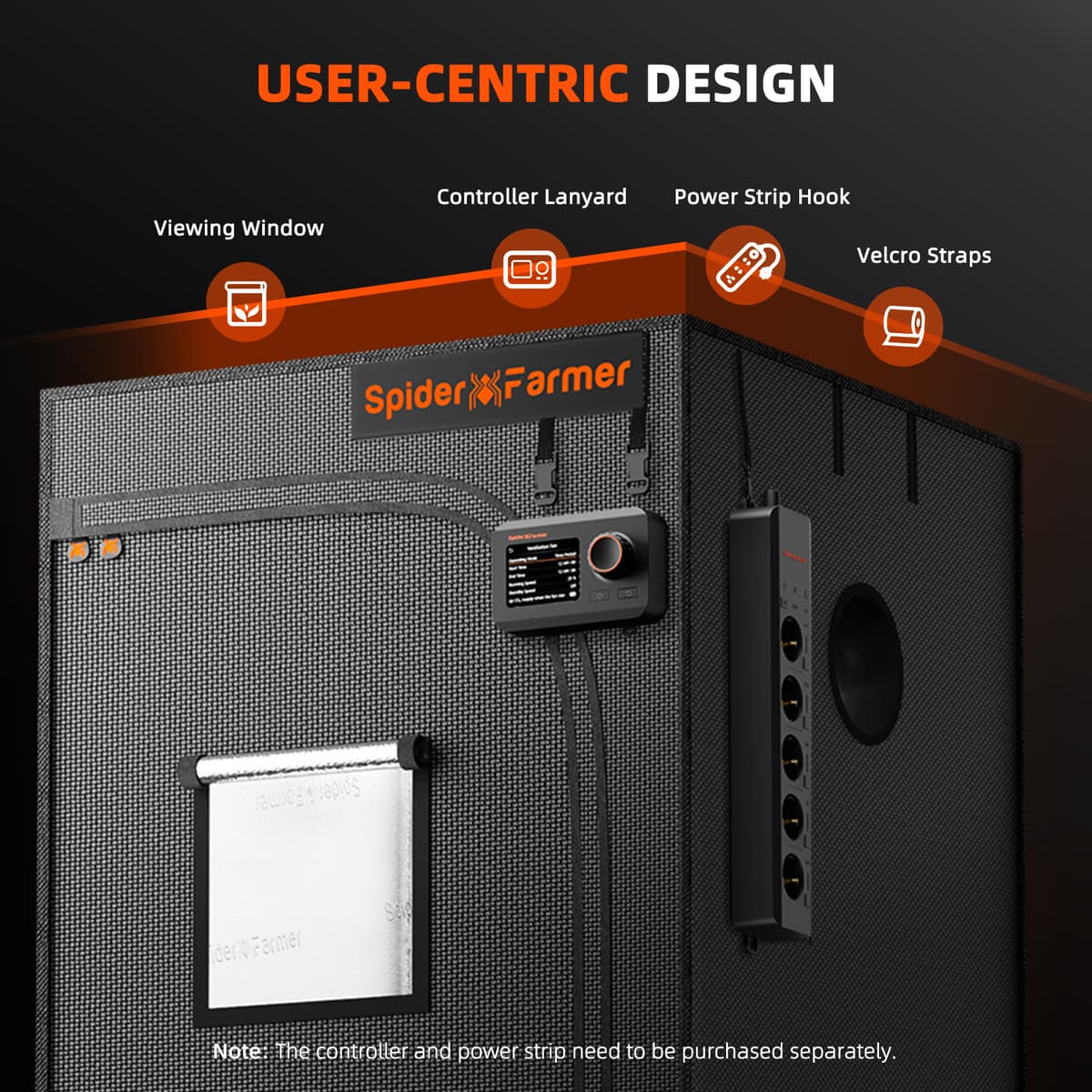Spider Farmer Dyrkningstelt 70x70x160cm - Optimal Indendørs Klimakontrol - 2