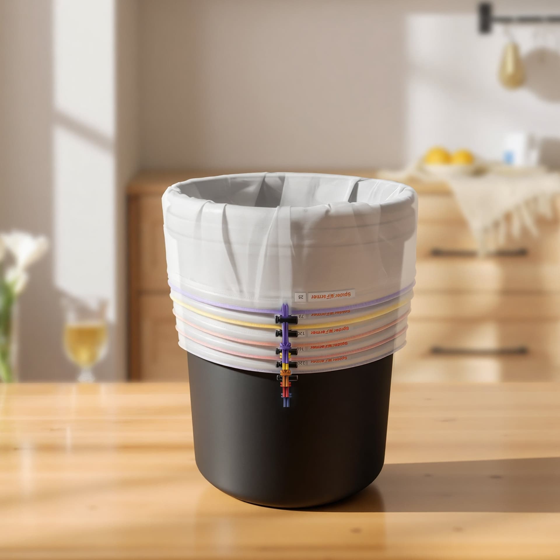 Spider Farmer 5-Pack 5-Gallon Reusable All-Mesh Bubble Bags - Premium Filtration for Hydroponics