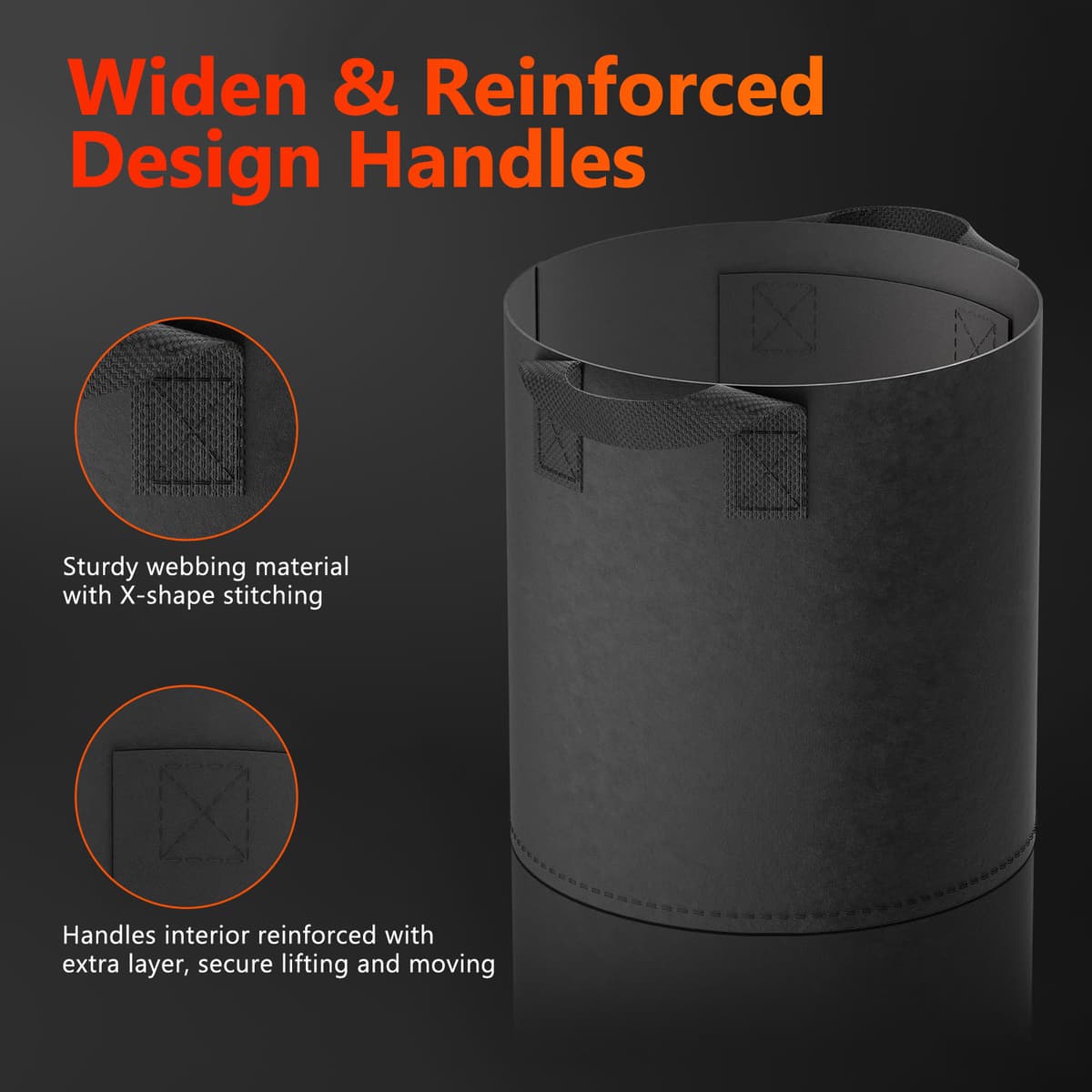 Spider Farmer 5-Pack 20L Stof Vækstposer - Åndbart & Genanvendeligt Design - 7