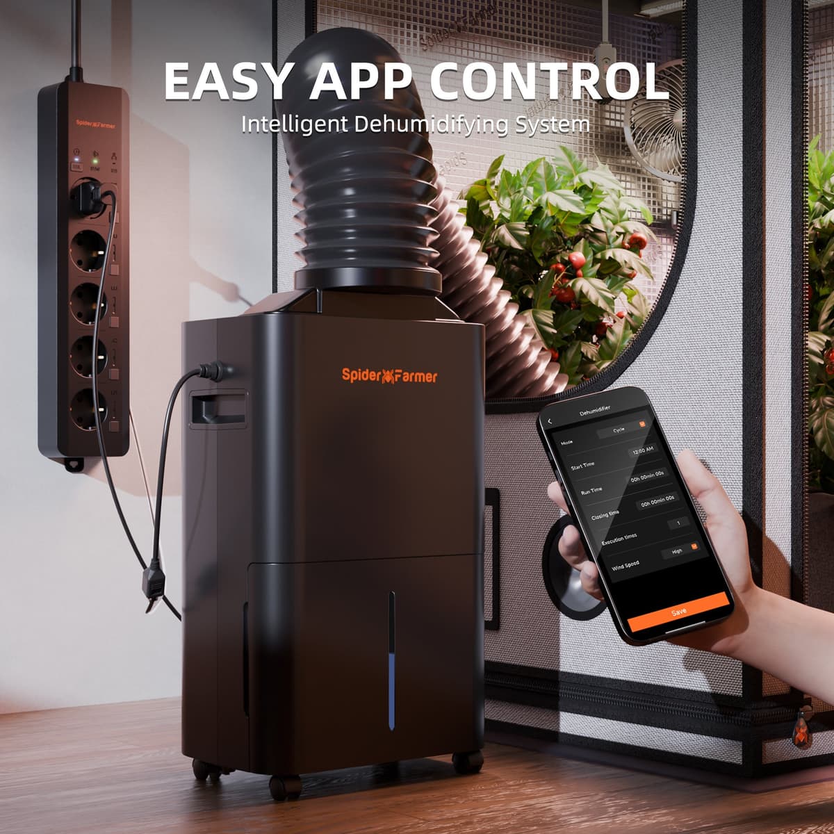 Desumidificador Spider Farmer 15L com Fonte GGS AC5 - Controle Inteligente para Crescimento Ótimo - 3