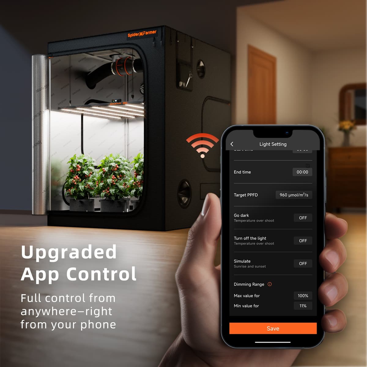 Spider Farmer SE7000 730W LED Vuxenljus - Smart Kontroll för Optimal Tillväxt - 8