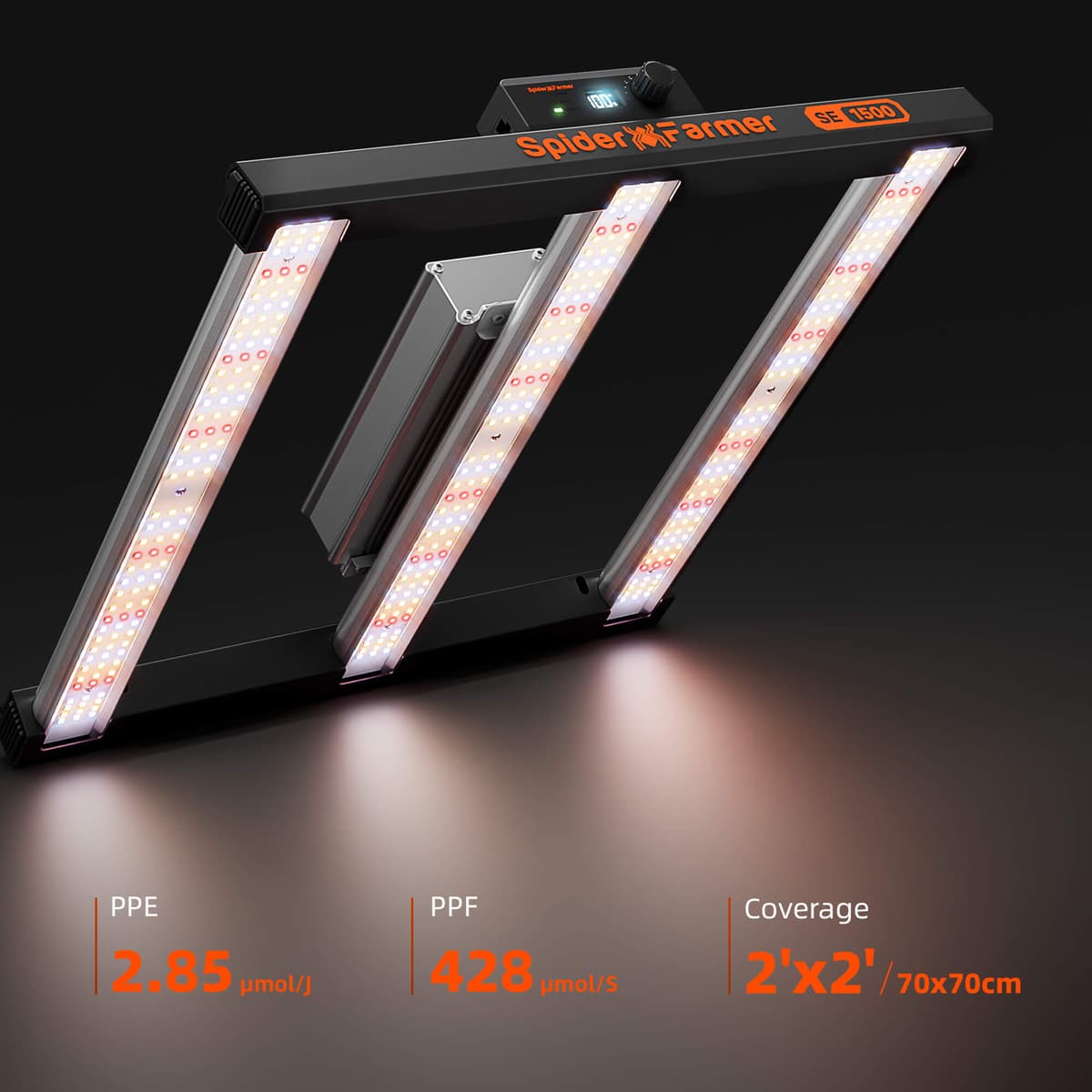 Spider Farmer SE1500 150W LED Grow Light - Inteligentné ovládanie pre optimálny rast - 5