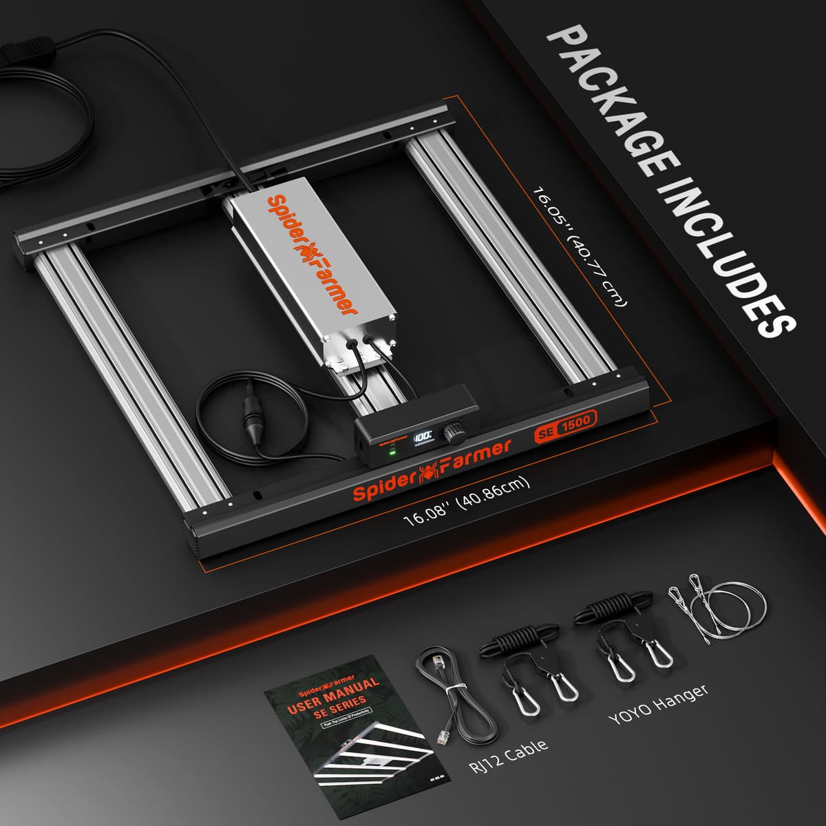 Spider Farmer SE1500 150W LED Grow Light - Inteligentné ovládanie pre optimálny rast - 9