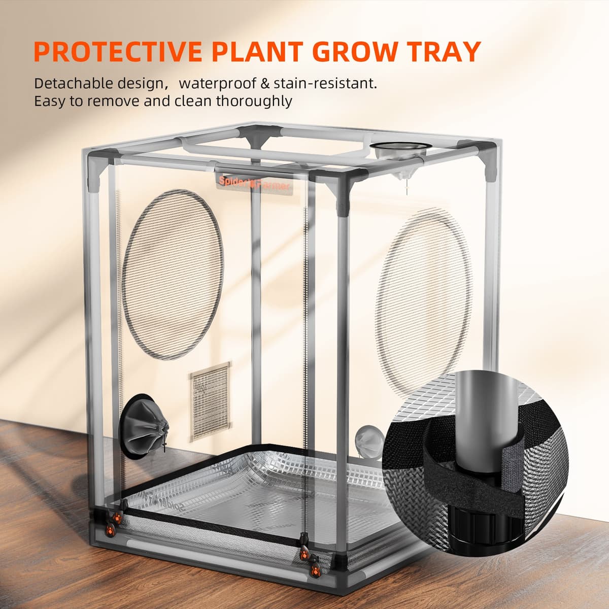 Tente de Culture Spider Farmer 60x60x80cm - Haute Réflectivité & Imperméable - 6