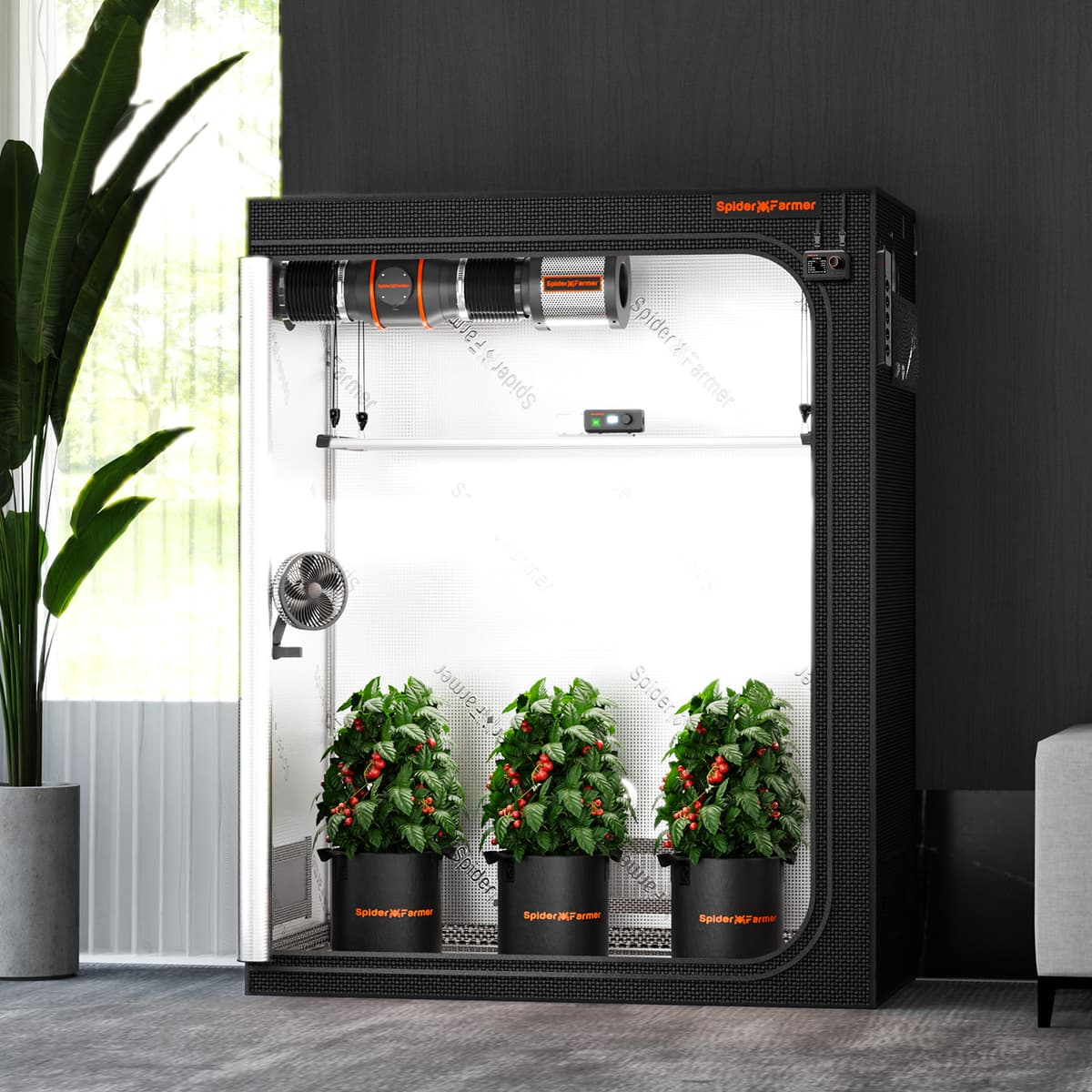 Spider Farmer SF Indoor Grow Tent 140x70x200cm - Optimálny rast rastlín - 10