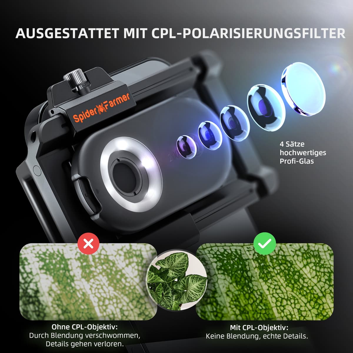 Microscópio Spider Farmer 200X - Inspeções Precisas de Tricomas - 2