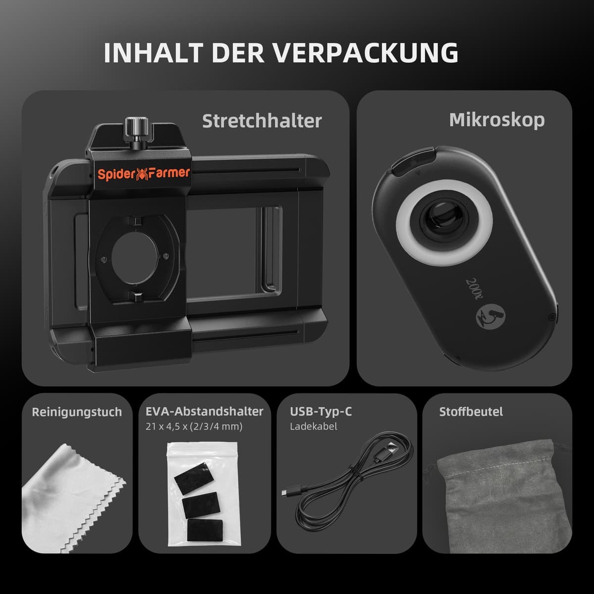 Microscópio Spider Farmer 200X - Inspeções Precisas de Tricomas - 7