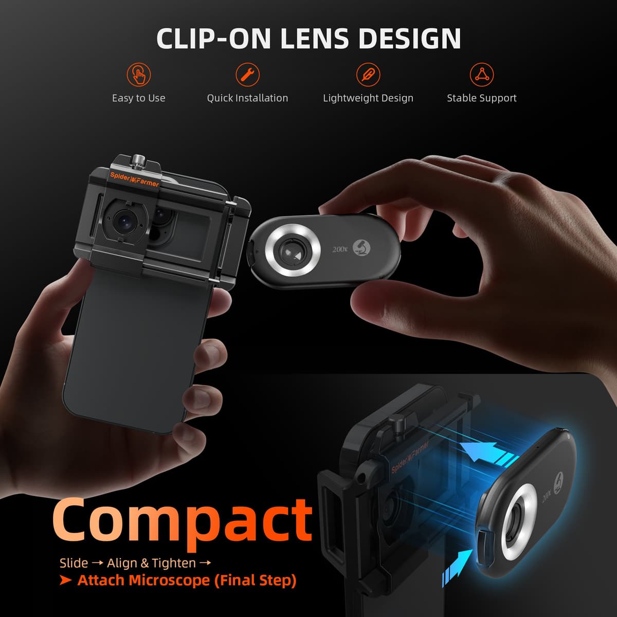 Microscópio Spider Farmer 200X - Perfeito para Inspeção de Tricomas - 5