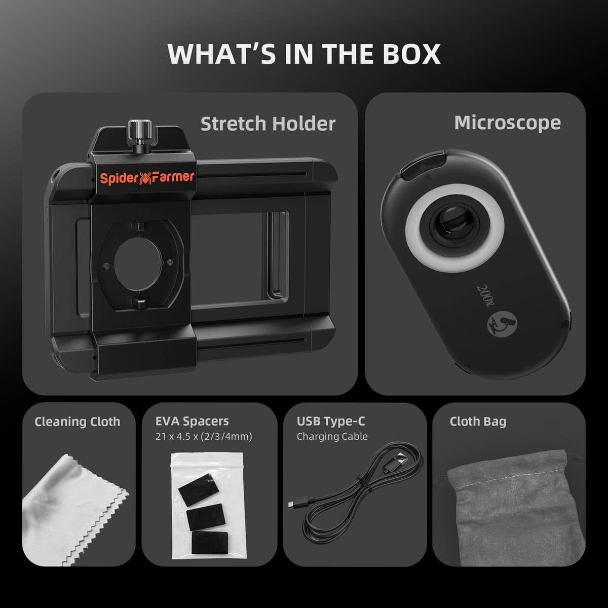 Microscópio Spider Farmer 200X - Perfeito para Inspeção de Tricomas - 7