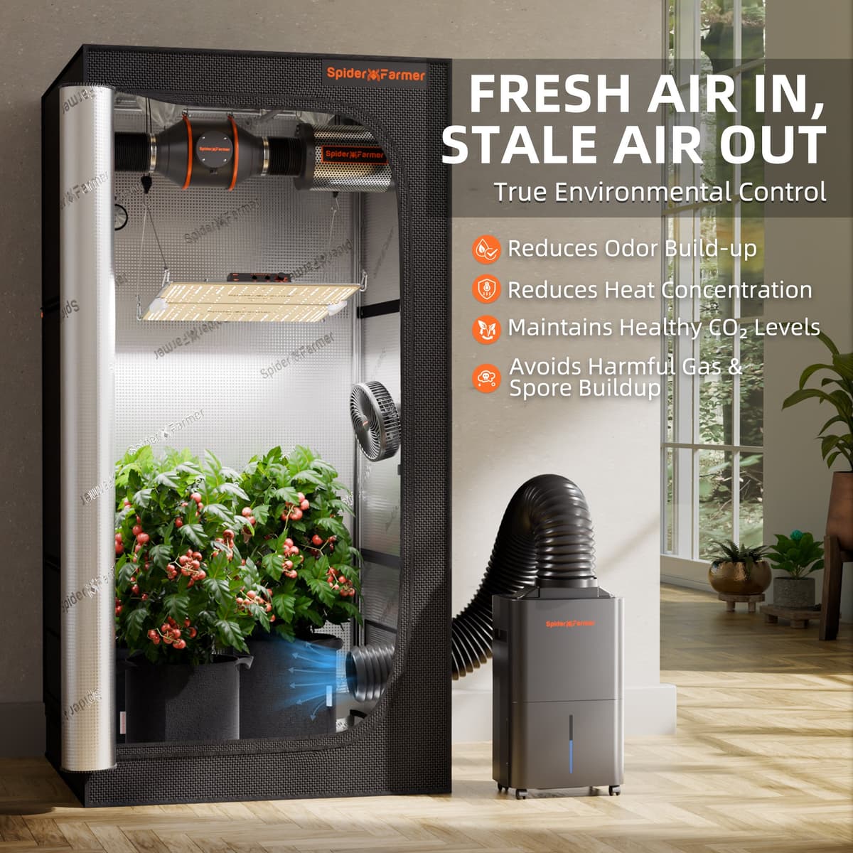 Spider Farmer 32-Pint Odvlaževalnik - Pametno uravnavanje vlage - 2