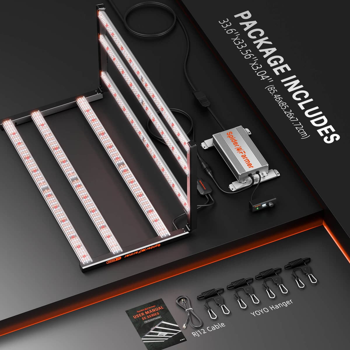 Kit Completo de Tenda de Cultivo Spider Farmer SE5000 EVO 480W - Configuração de Crescimento Ideal - 5