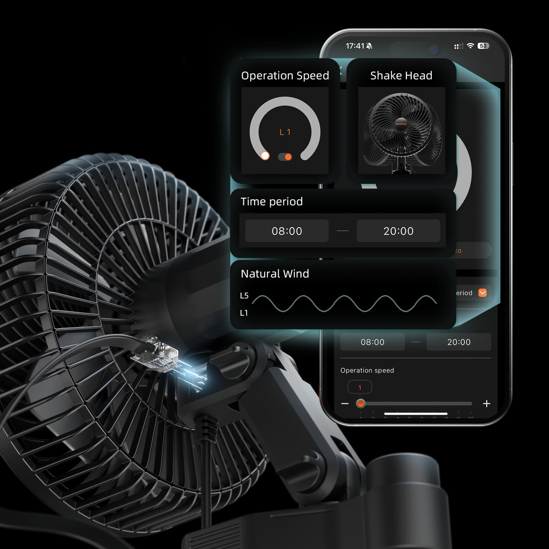 Spider Farmer 6" Clip Ventilaator + GGS AC5 Toitejaama Komplekt - Nutikas Kliimahalduse Lahendus - 4