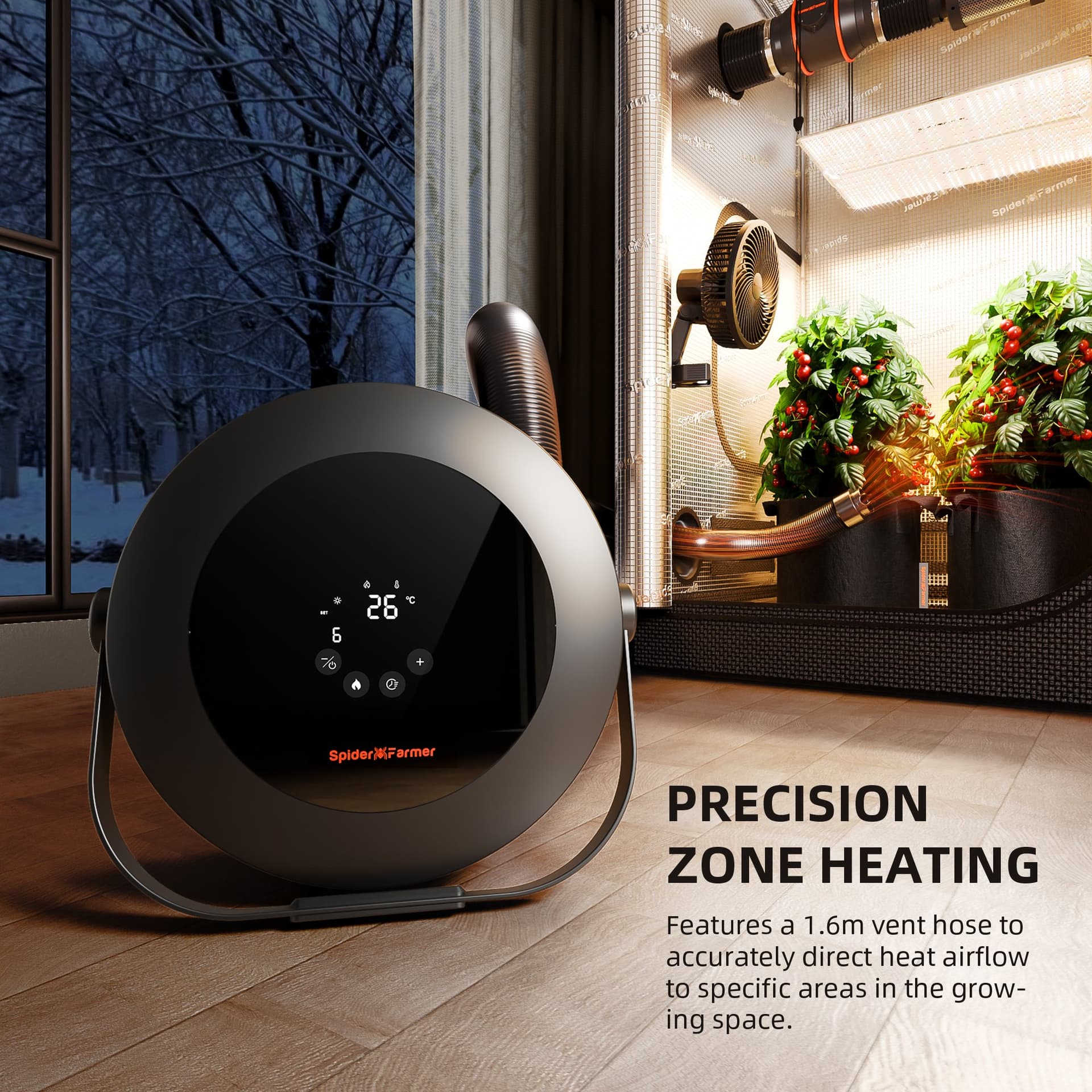 Conjunto de Umidificador de 5L e Aquecedor de 540W da Spider Farmer - Controle Inteligente para Crescimento Ideal - 10