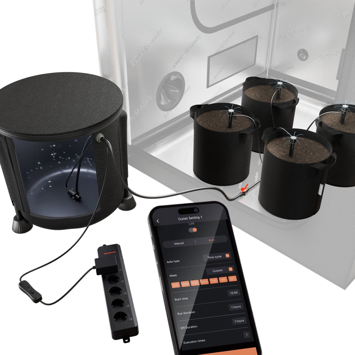 System Nawadniania Kropelkowego Spider Farmer - Inteligentna Kontrola Podlewania Roślin - 1