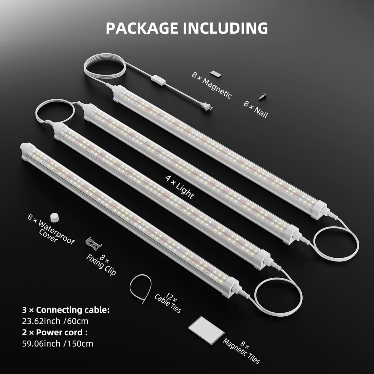 Spider Farmer SF-GlowBar20 80W LED Ленти за отглеждане - Пълен спектър и водоустойчиви - 7