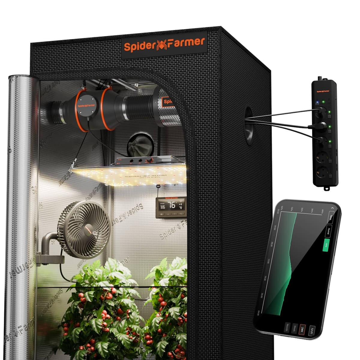 Spider Farmer® 70x70cm Genius Grow System AC5 - Smart Control for Optimal Growth