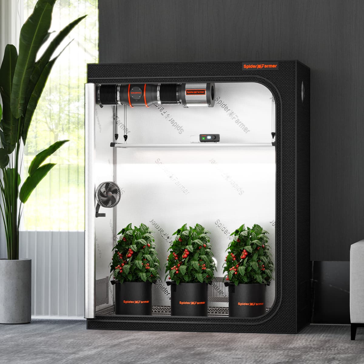 Tenda Spider Farmer 120x60x150cm in Tessuto 1680D - Stanza Idroponica Premium per Crescita Ottimale - 9