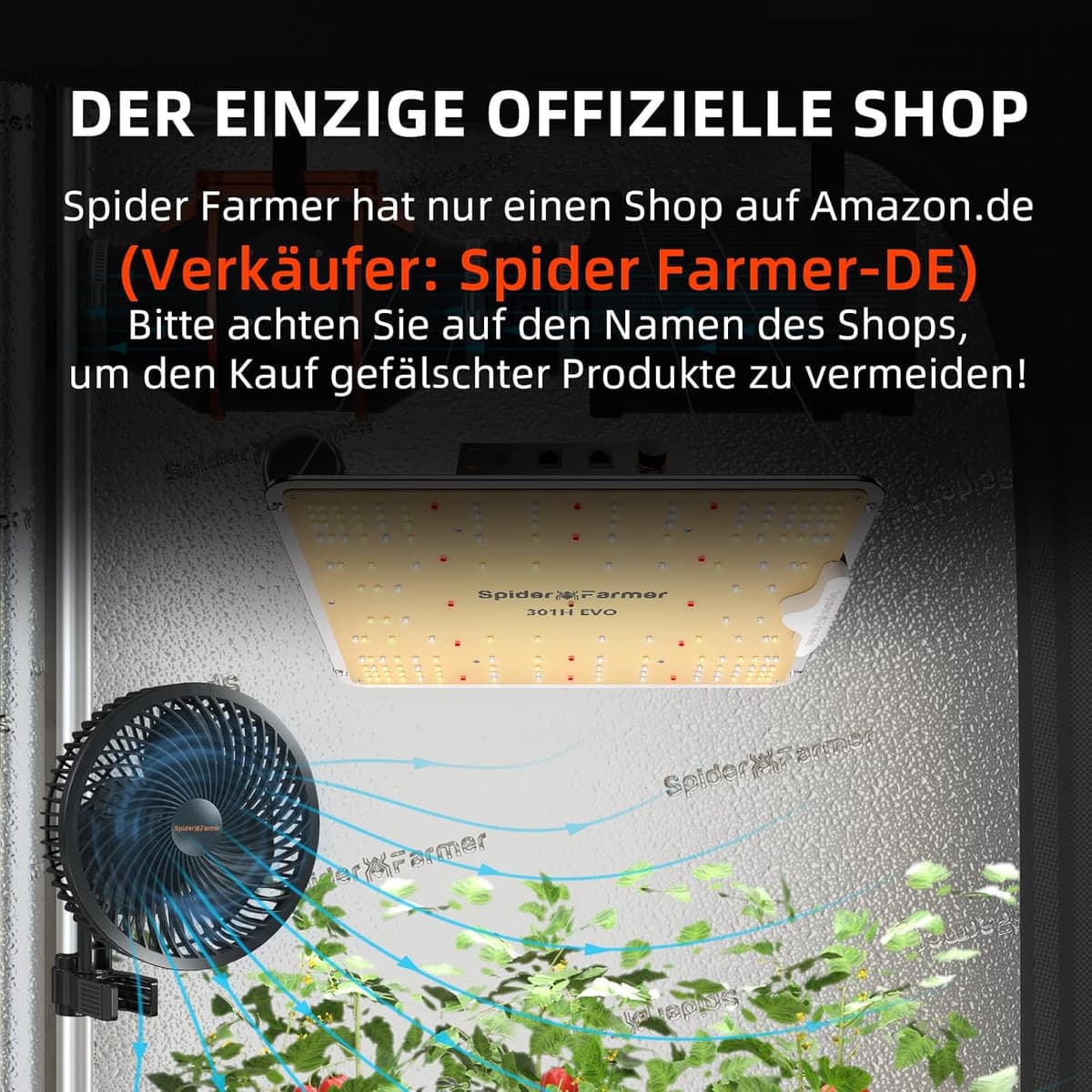 Spider Farmer SF1000 Samsung 301H EVO Kompletná sada rastlinového boxu s plným spektrom – 70x70x160 cm - 7