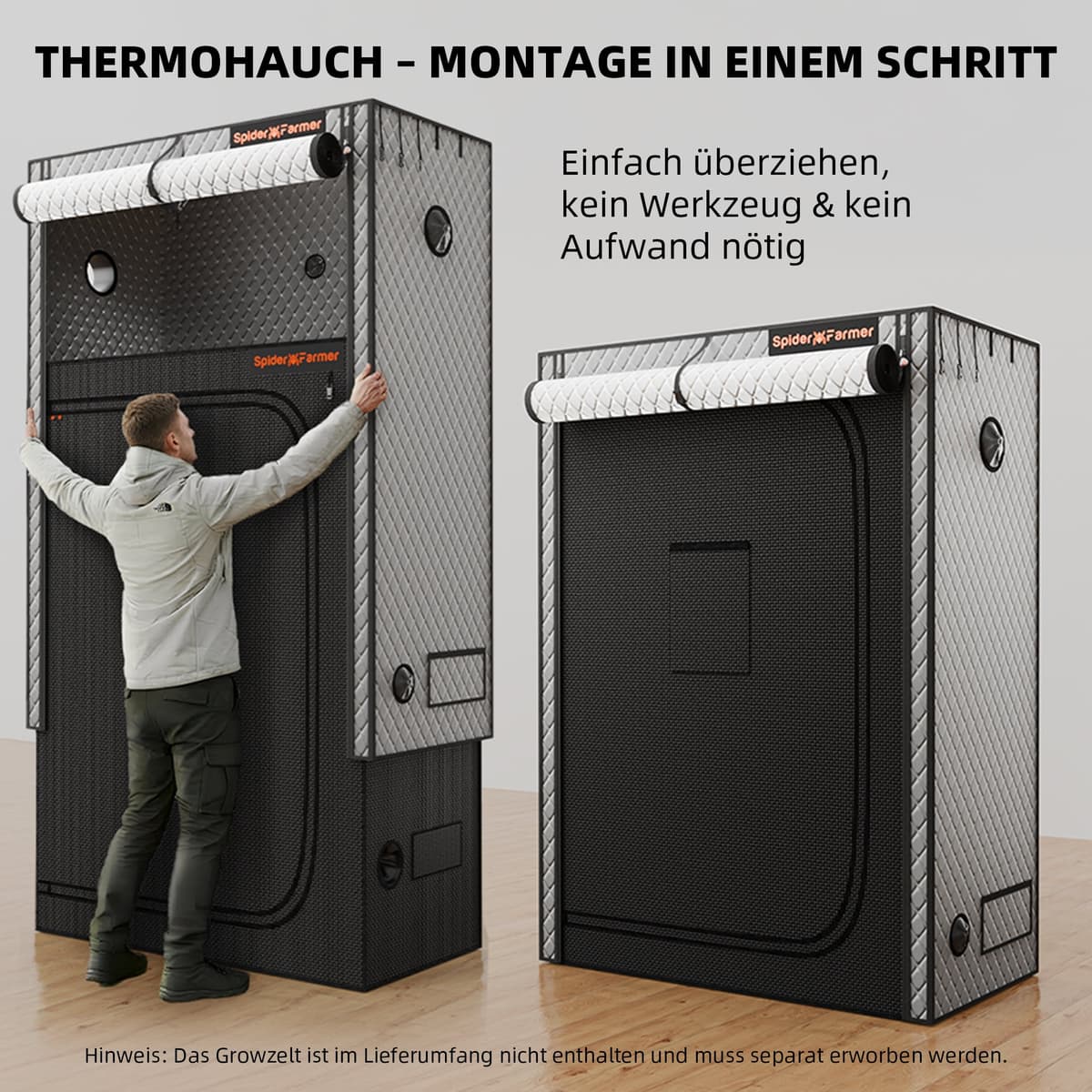 Spider Farmer Izolační kryt pro grow box 70x140 cm – Teplová výstelka pro udržení tepla - 6