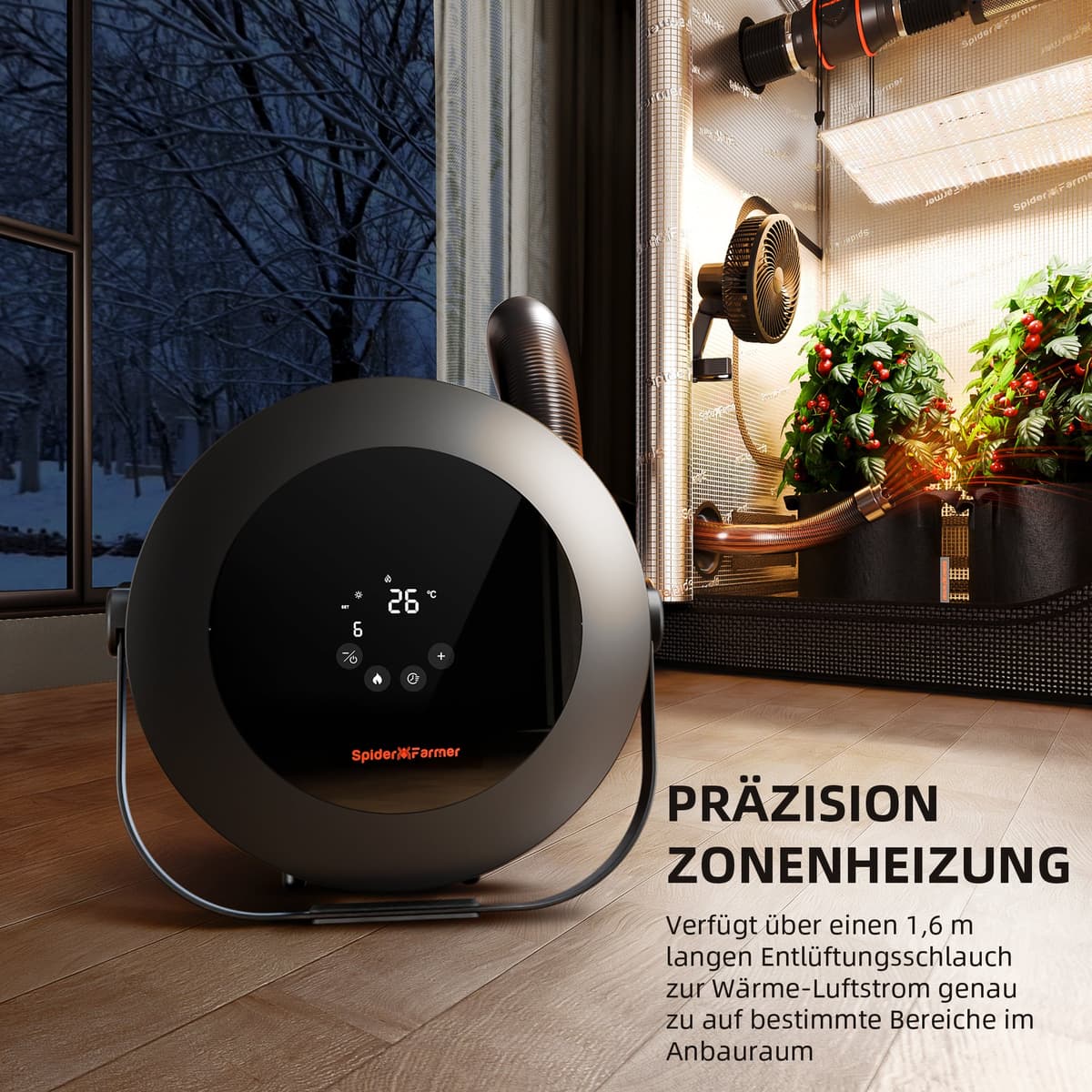 Θερμοσίφωνας Spider Farmer 540W για Φυτοκαλλιέργεια – Έξυπνη Θέρμανση PTC για Εσωτερικά Φυτά - 6