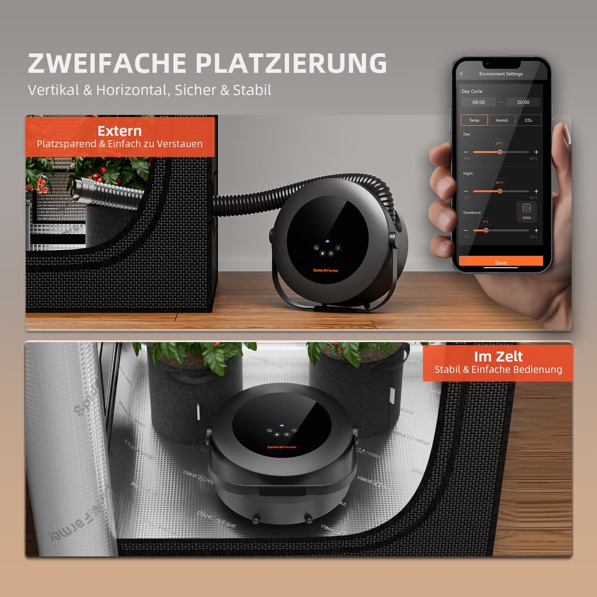 Θερμοσίφωνας Spider Farmer 540W για Φυτοκαλλιέργεια – Έξυπνη Θέρμανση PTC για Εσωτερικά Φυτά - 7