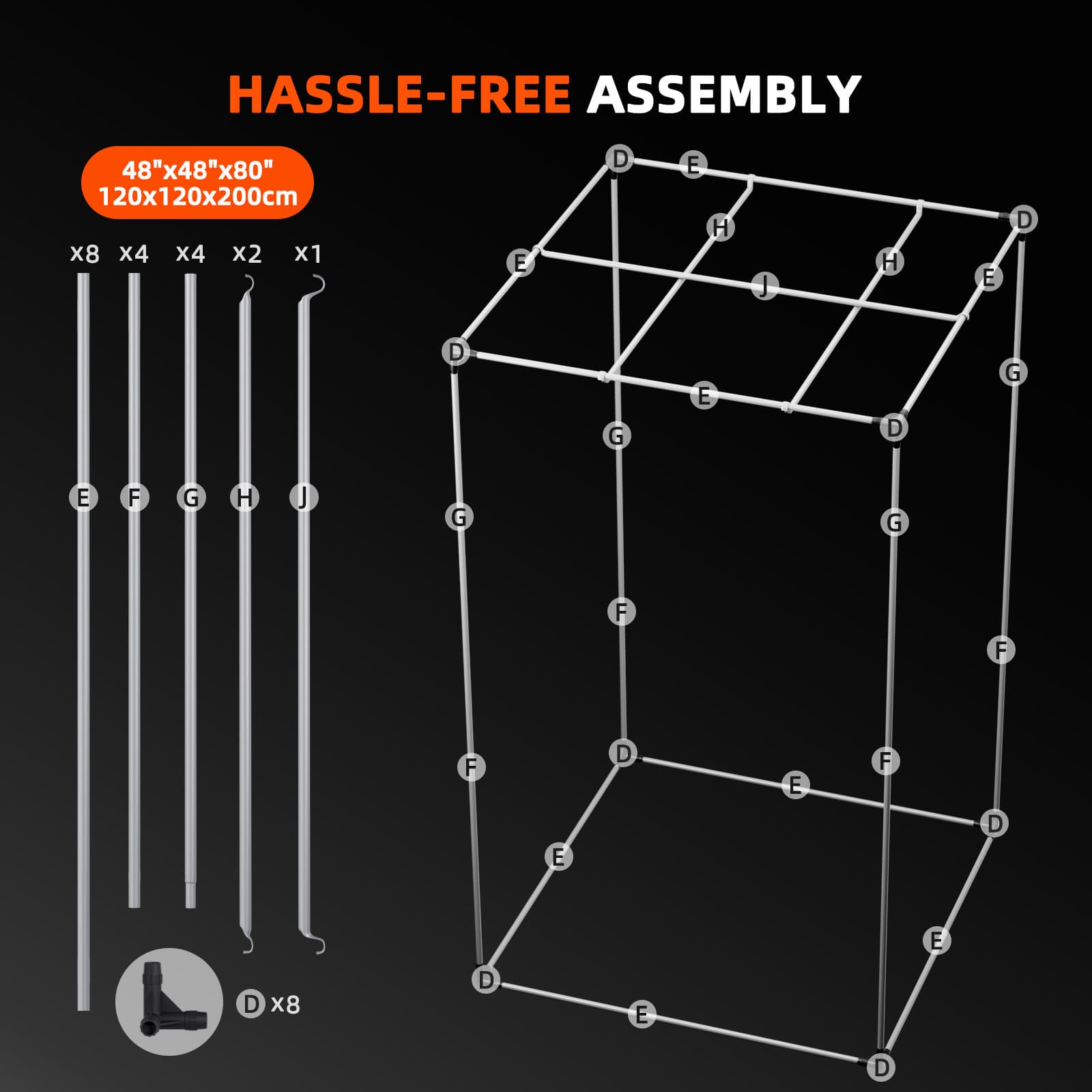 Kit de Tenda de Cultivo Spider Farmer 4’x4’x6.5’ - Cobertura de Isolamento Energético para Hidroponia - 7