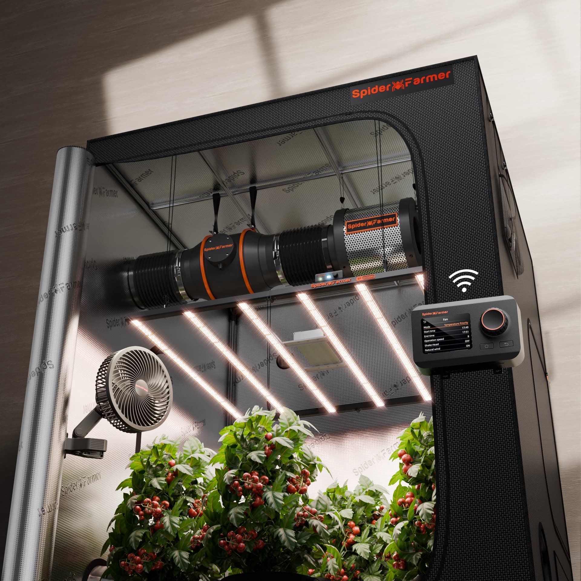 Spider Farmer G8600 800W Комплект за отглеждане с пълноспектърен растеж – 150x150x200 cm за 9 растения - 1