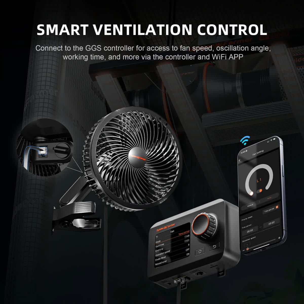 Spider Farmer SF4000 450W LED Növényvilágító Készlet – 240x240x200 cm Teljes Növőrendszer Intelligens Szabályozóval és Ventilációval - 5