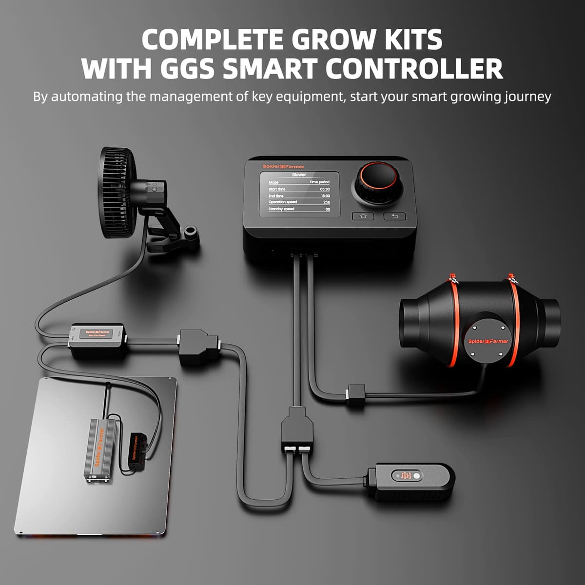 Kit Cultivare Spider Farmer SF2000PRO EVO 200W - Tenta LED Full Spectrum 90x90x180cm cu Controler Smart & Ventilație - 4