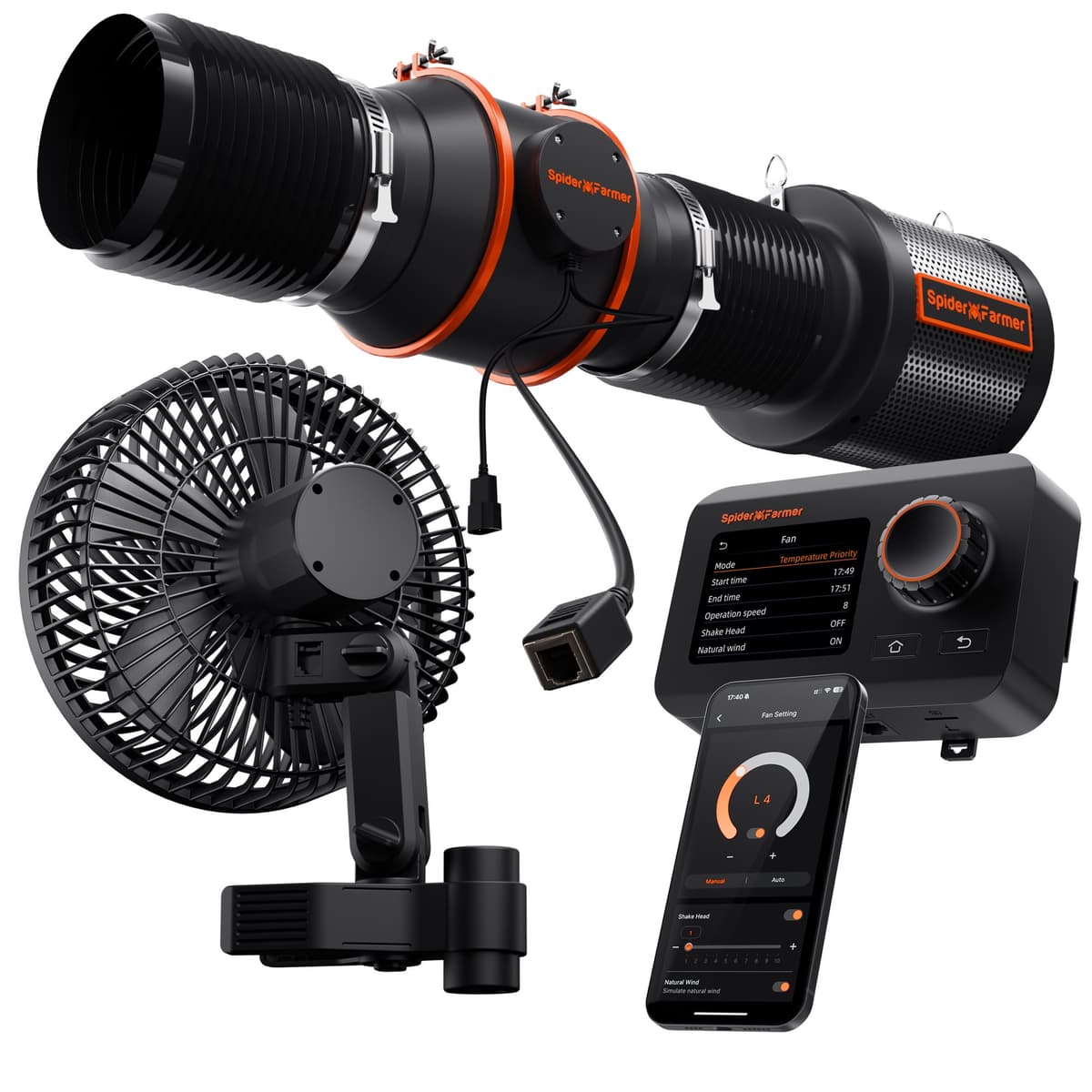 Σετ Ελέγχου Spider Farmer GGS με 6" Clip & Inline Ventilators – Ολοκληρωμένο Σύστημα Αερισμού για Εσωτερικές Καλλιέργειες - 2