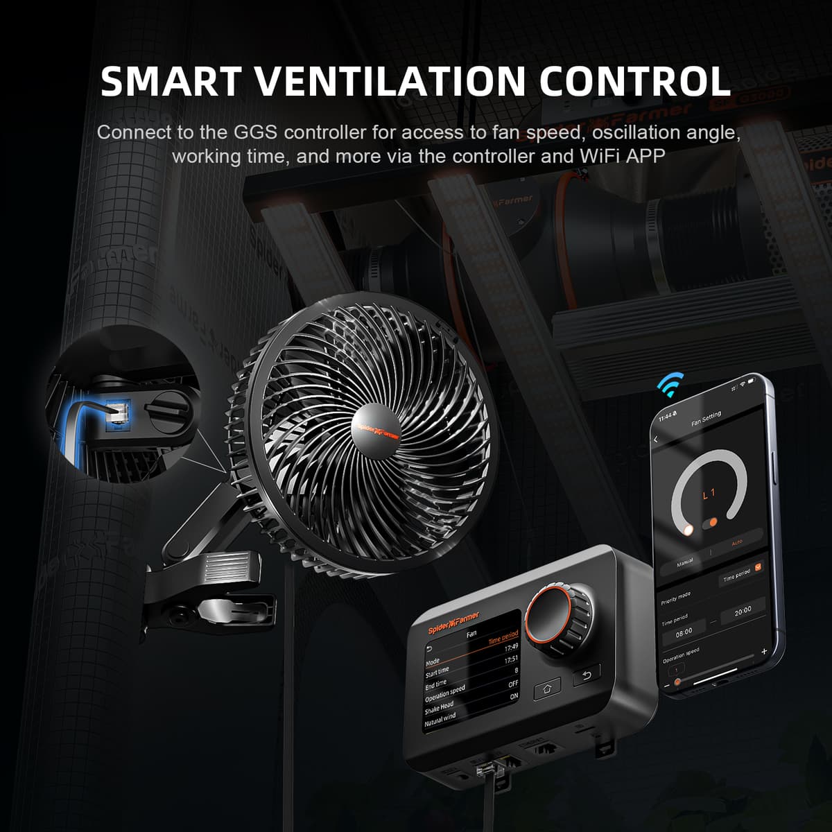 Σετ Ελέγχου Spider Farmer GGS με 6" Clip & Inline Ventilators – Ολοκληρωμένο Σύστημα Αερισμού για Εσωτερικές Καλλιέργειες - 10