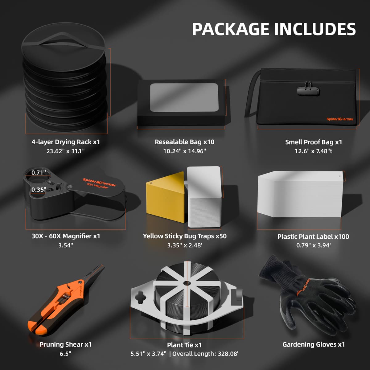 Spider Farmer – Σύνολο 5 Αδιάβροχων Φίλτρων 5 Γαλόνι + Οργάνωση 9-σε-1 – Το Τελειότερο Σύνολο για Εσωτερική Καλλιέργεια - 6