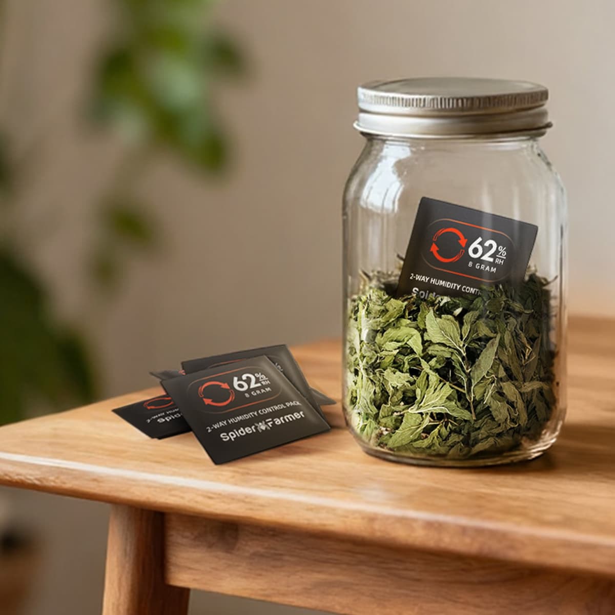 Spider Farmer 62% RH 8g Humidity Control Packs - 10-Pack for Fresh Storage of Herbs & Cigars - 1