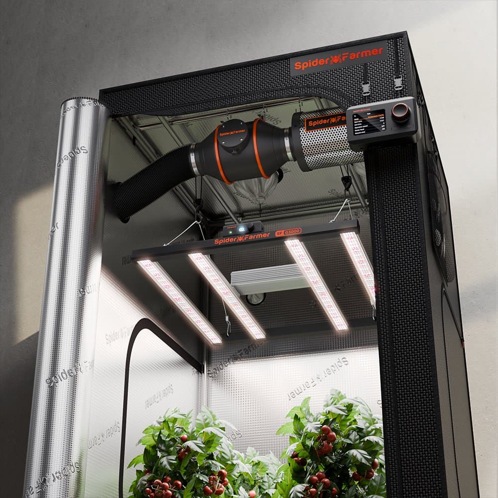Spider Farmer G3000 – Σύστημα Φωτισμού LED 300W Φάσματος Ολικού Φωτός με Σκηνή Ανάπτυξης 90x90x180cm, Έξυπνη Αερισμός & Έλεγχο μέσω Bluetooth/Wi-Fi - 1