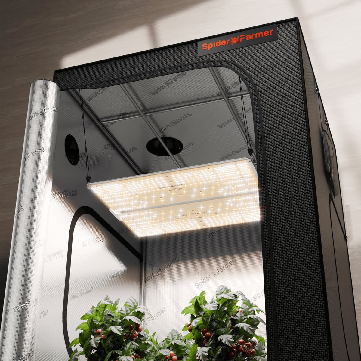 Luz de Cultivo Spider Farmer SF4000 450W LED - Espectro Completo para Tienda de Cultivo 120x120x200cm - 1