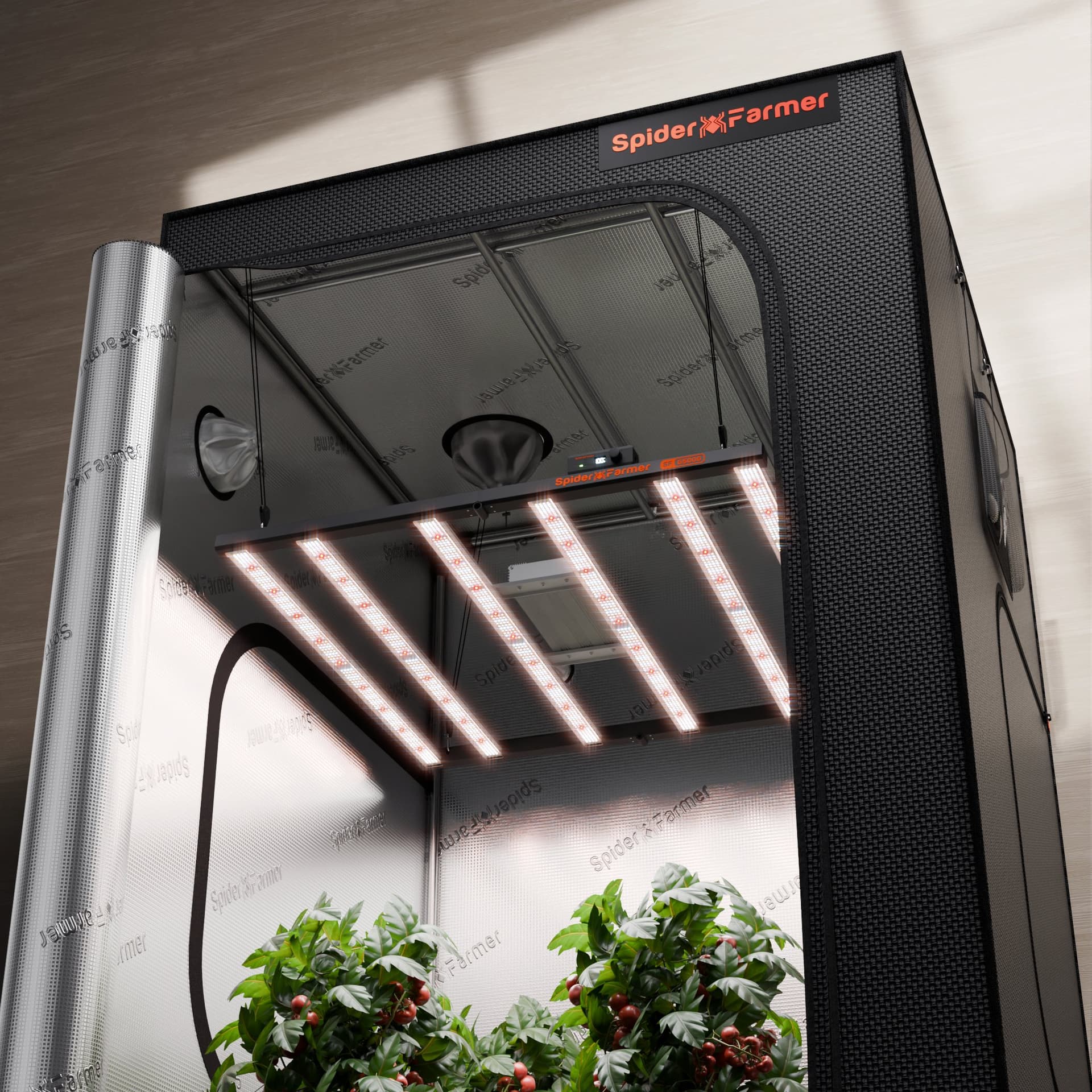 Spider Farmer G5000 480W Luce LED spettro completo a Diodi Bridgelux - Ideale per Tenda da Coltivazione 120x120x200cm - 1