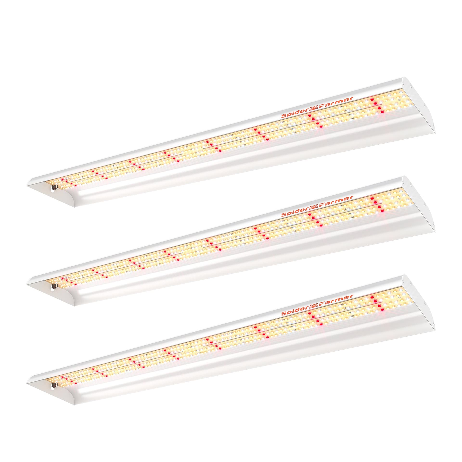 Spider Farmer SF600 72W LED Grow Light 3-Pack - Full Spectrum for Shelves & Hydroponics