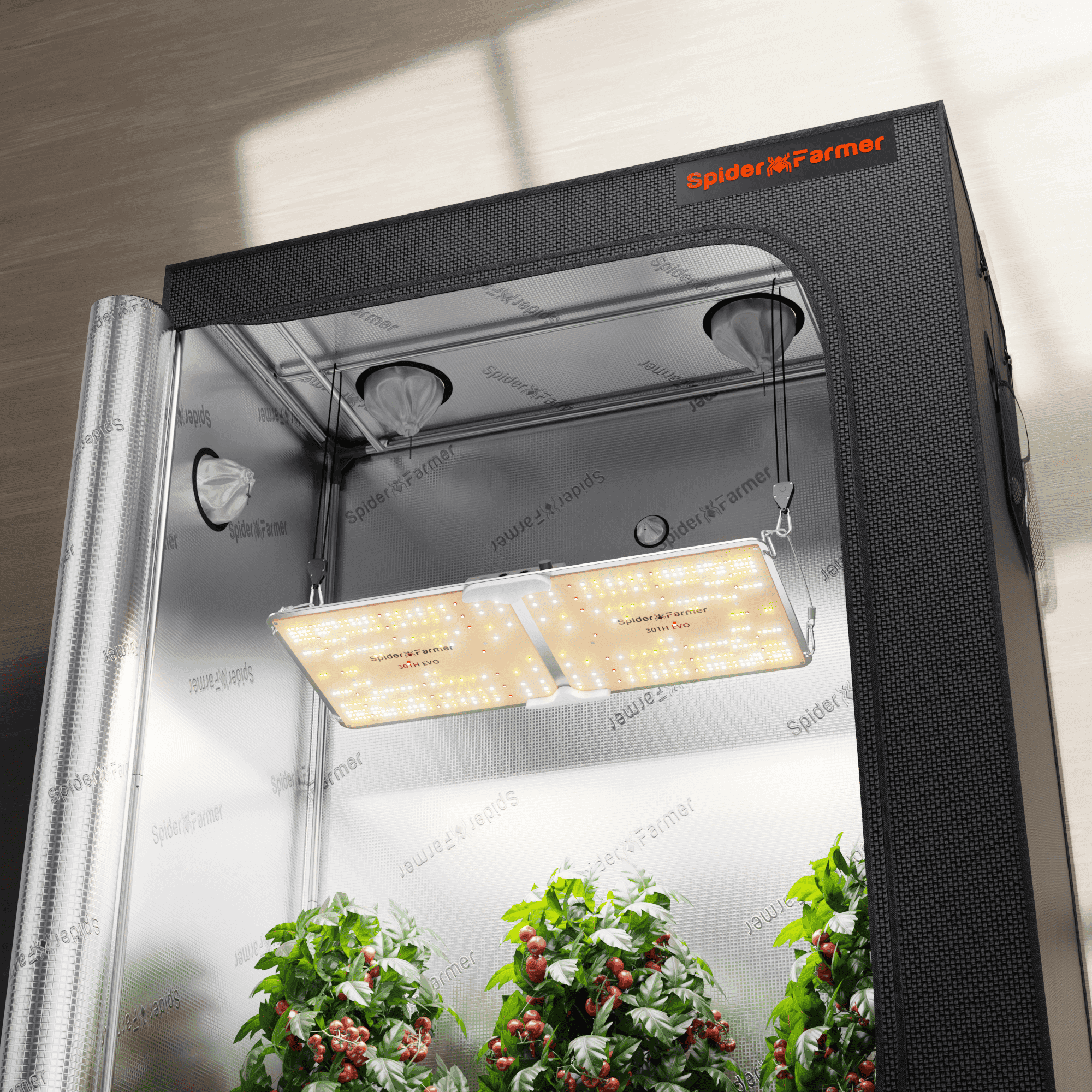 Spider Farmer SF2000 200W LED + Kit Tenda 140x70x200cm - Spettro Completo - 1