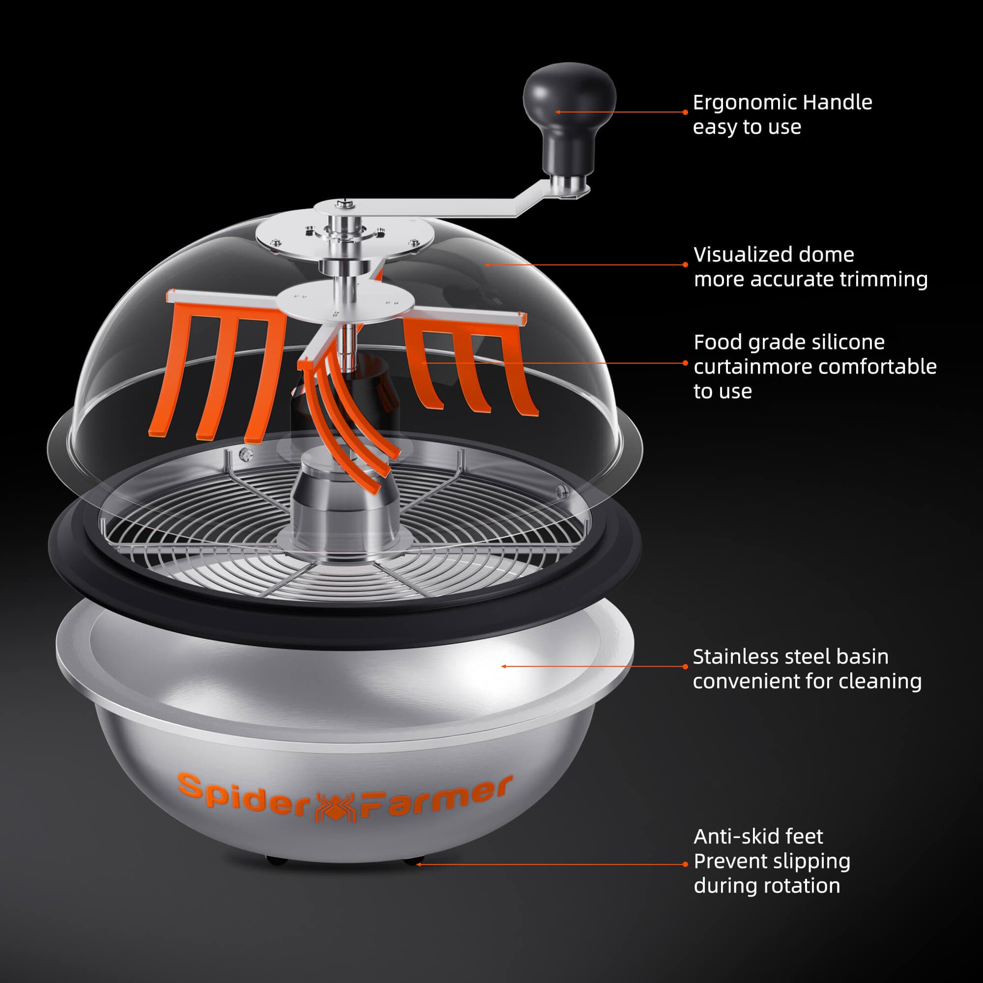 Spider Farmer 13” (Ø33 cm) Ψαλιδιστήρας μπολ για ανθούς - Twist Spin Cut - 3