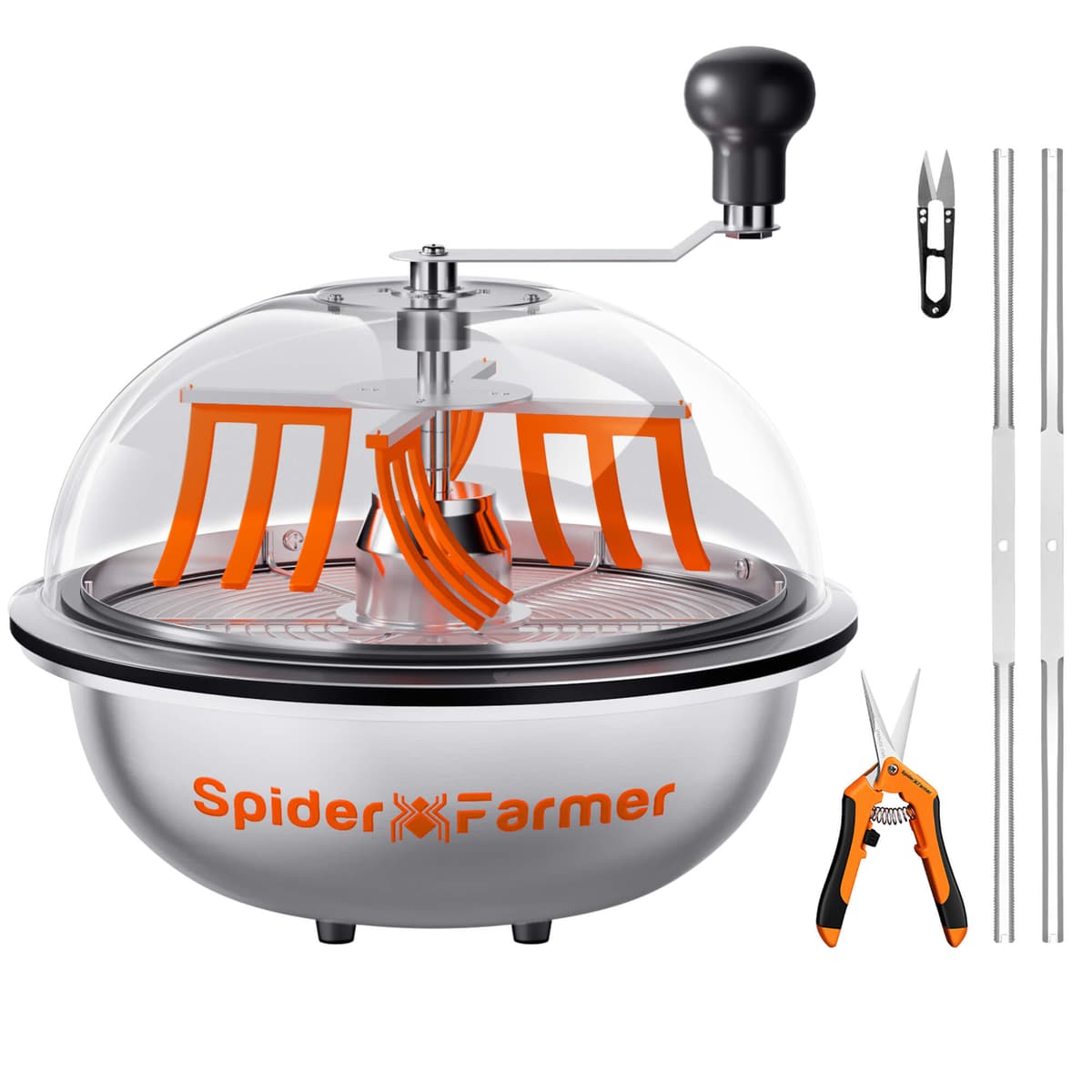 Spider Farmer 13" Bowl Trimmer - Twist Spin Cut with Clear Dome