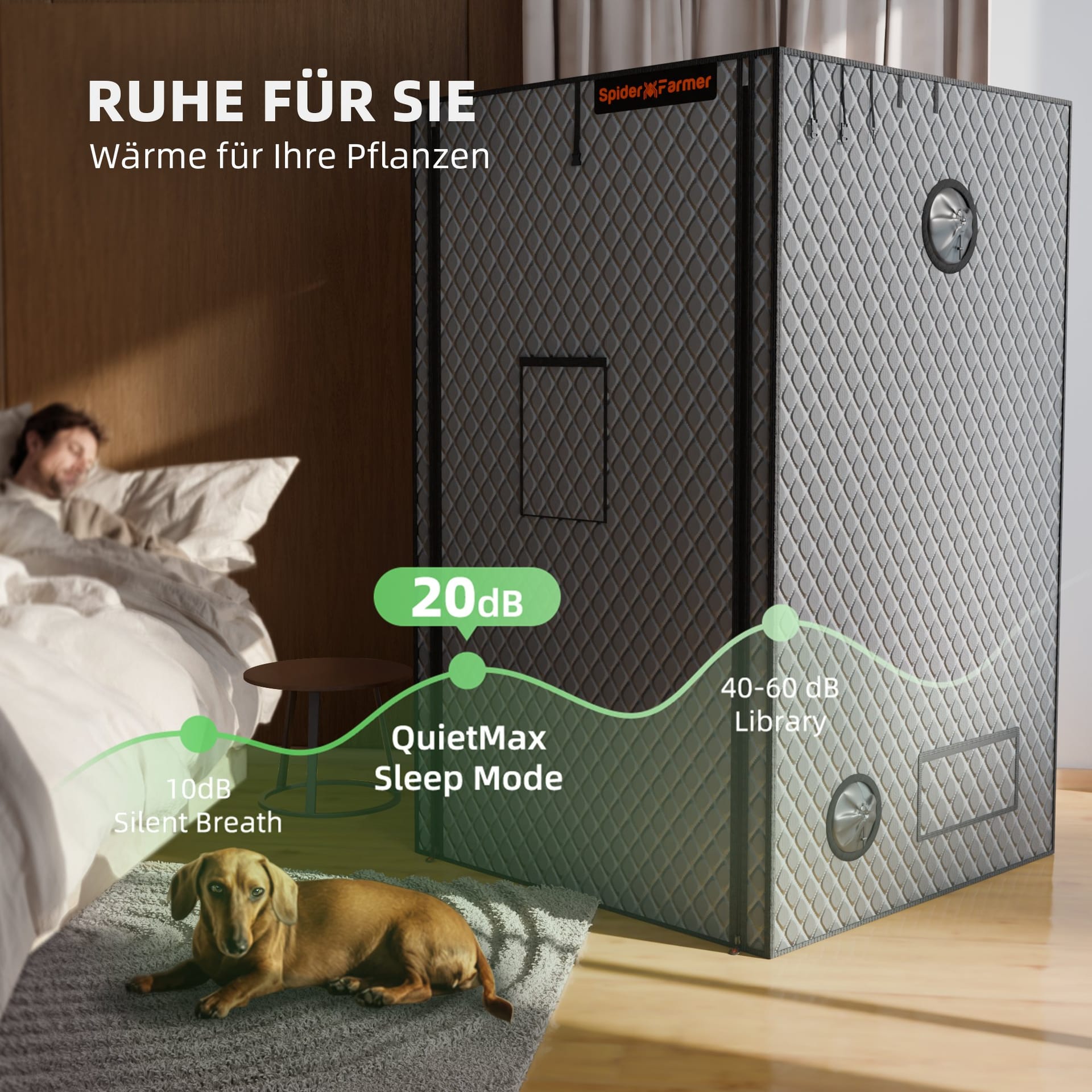 Spider Farmer 120x120 cm Talveneristyspeite – Grow-teltin lämpöeriste - 5