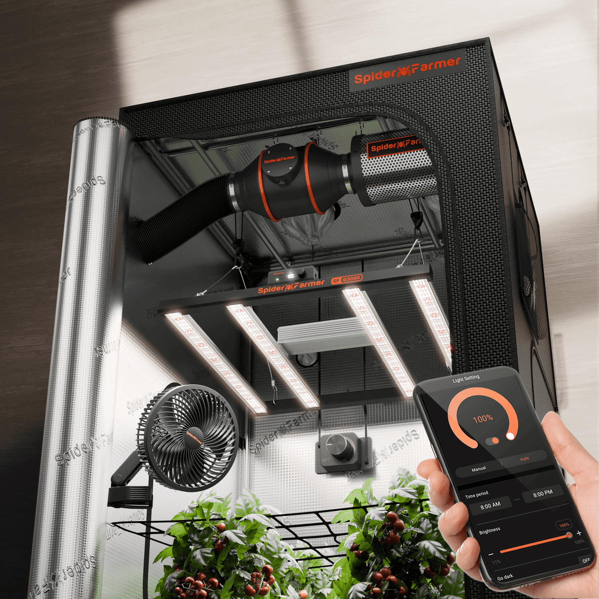Kit Completo Grow Tent Spider Farmer G3000 - La Soluzione Definitiva per il Giardinaggio Indoor
