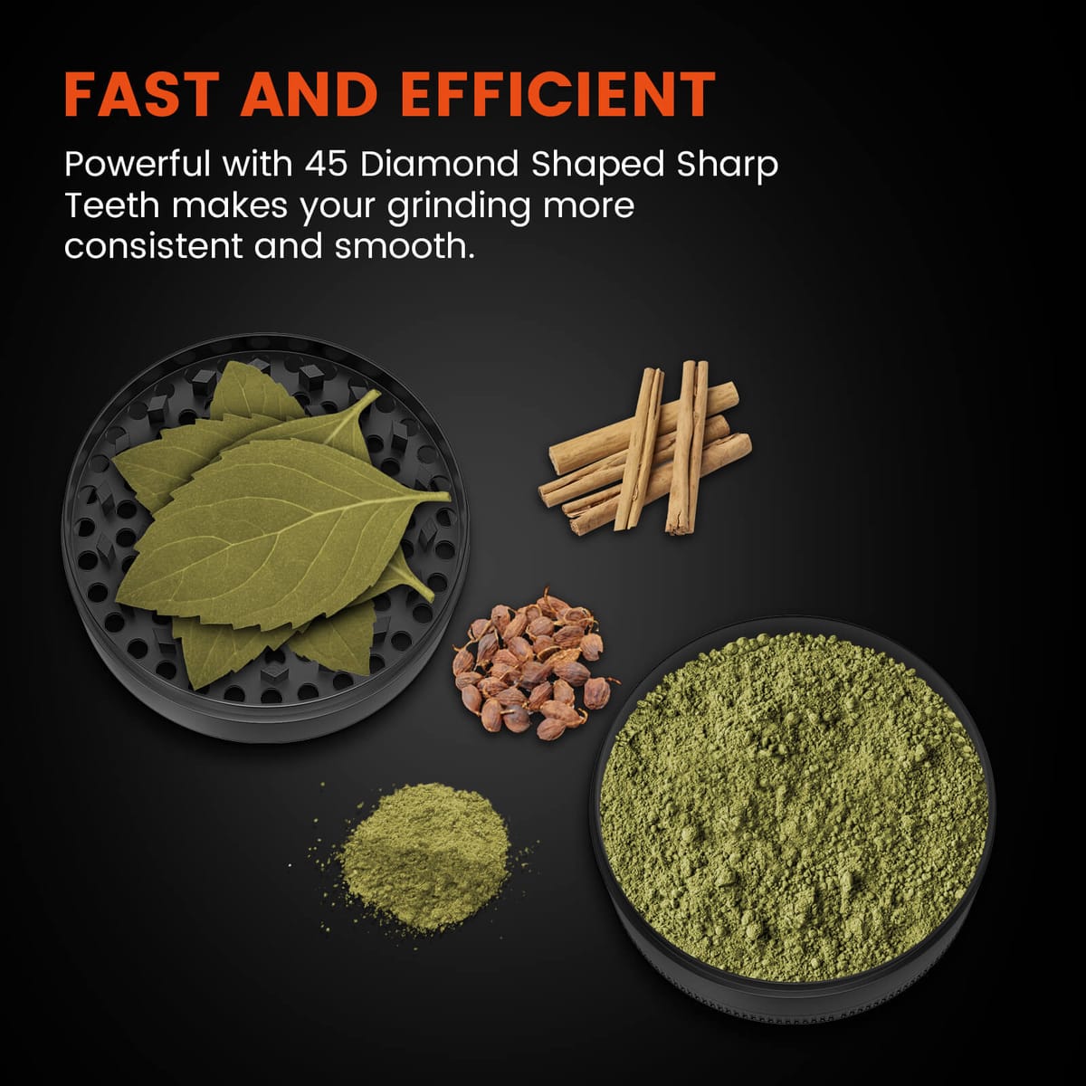 Moedor de Especiarias e Ervas Spider Farmer Metal Ø 76 mm - Conveniência em 4 Peças - 7