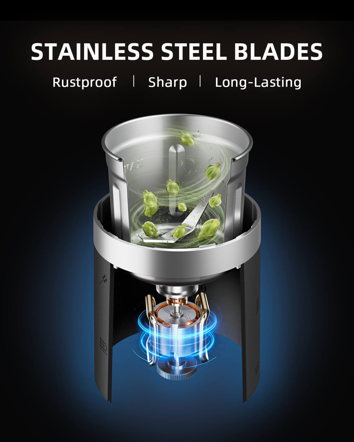 Spider Farmer SF-Grinder-Pro 150W Elektromos Fűszer- és Fűőrlő - Hatékony Őrlés és Könnyű Tisztítás - 3