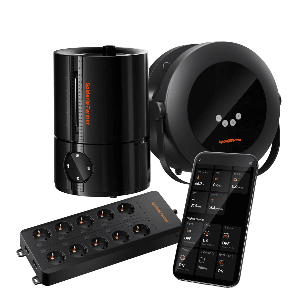 Spider Farmer 5L Höyryttäjä & 540W Lämmityspaketti - Älykäs Ilmastonvalinta
